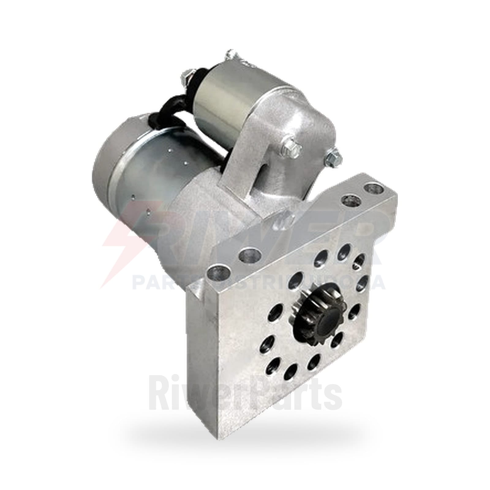 Motor de partida 12 V, vista principal em três-quartos com bendix de 10 dentes